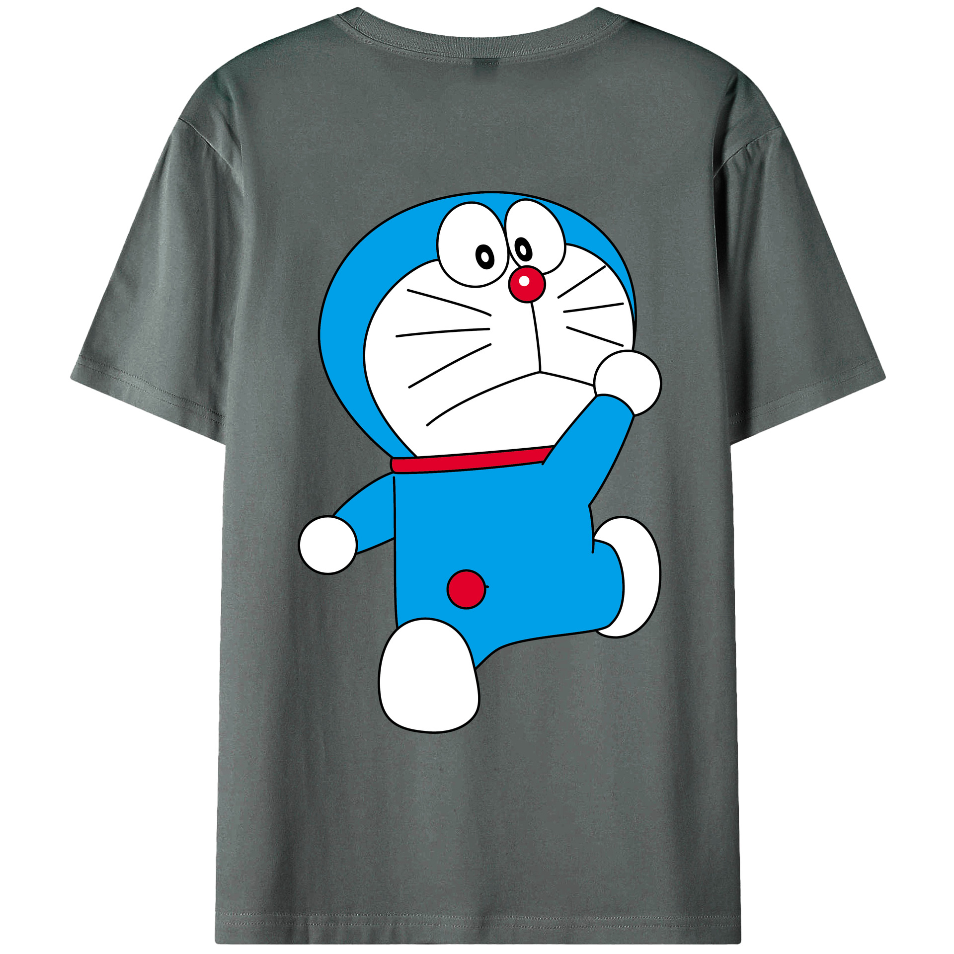 （画像用） ドラえもん Doraemon 綿100％ メンズ半袖Tシャツ（バックプリント） 通気性